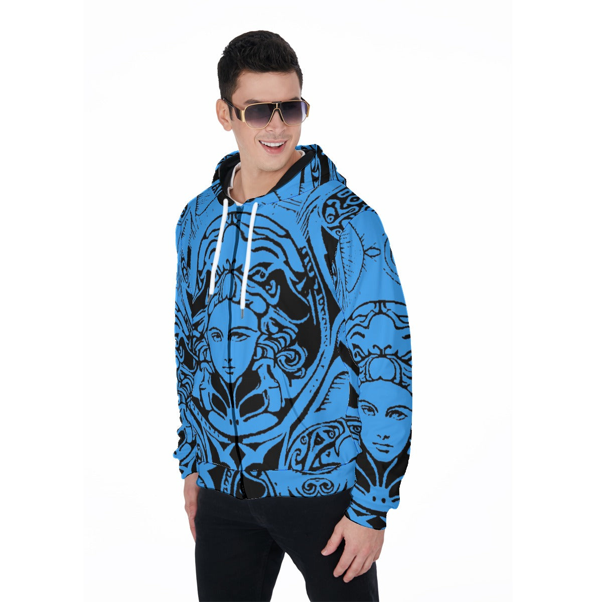 Kokorepublic  Men's Heavy Fleece Zip Up Hoodie