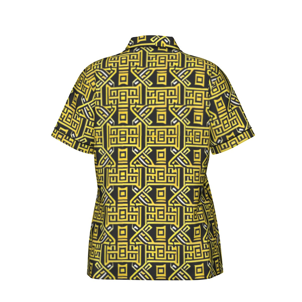 kokorepublic Print Women's Imitation Silk Pajama Set With Short Sleeve