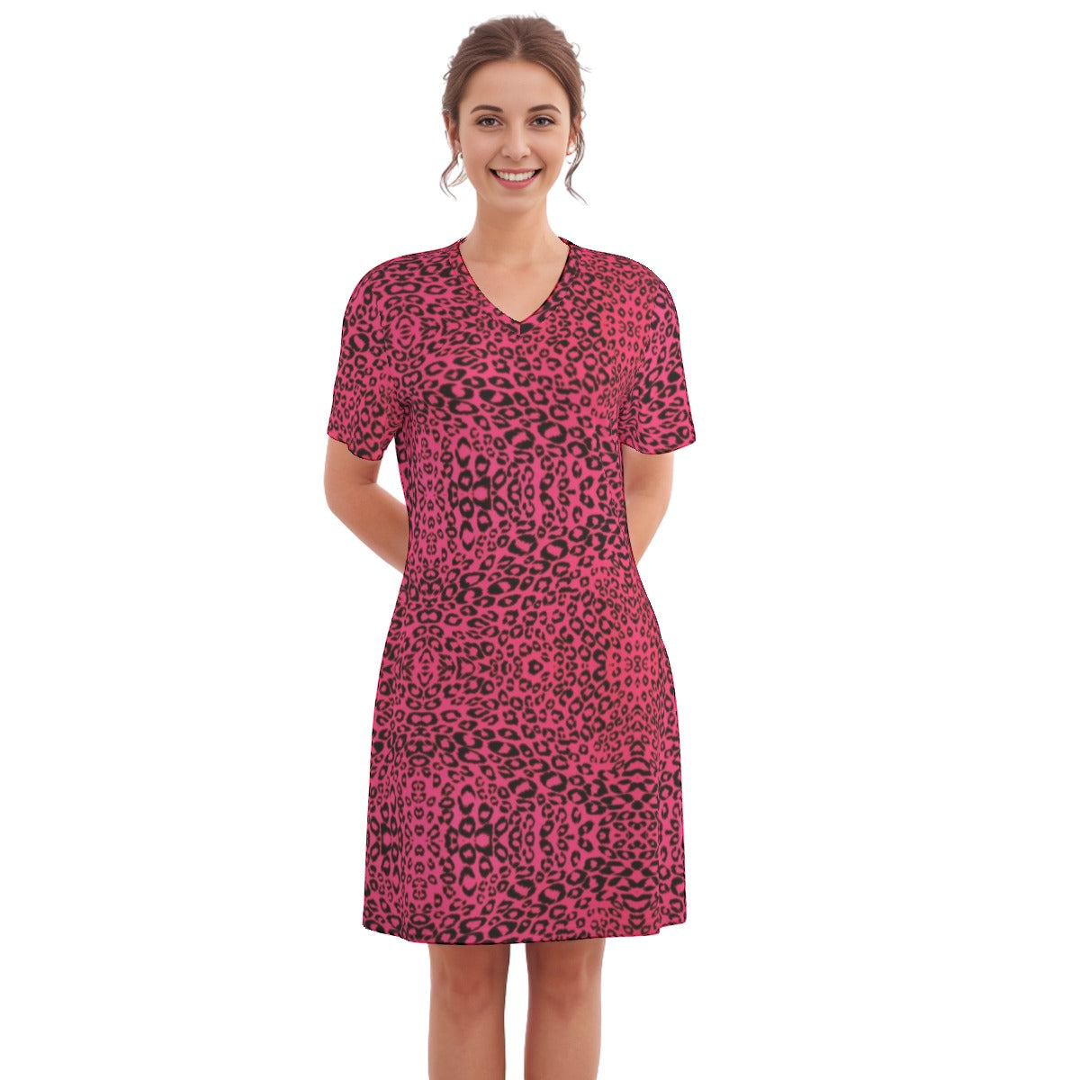kokorepublic Women's V Neck Dress|180GMS Cotton