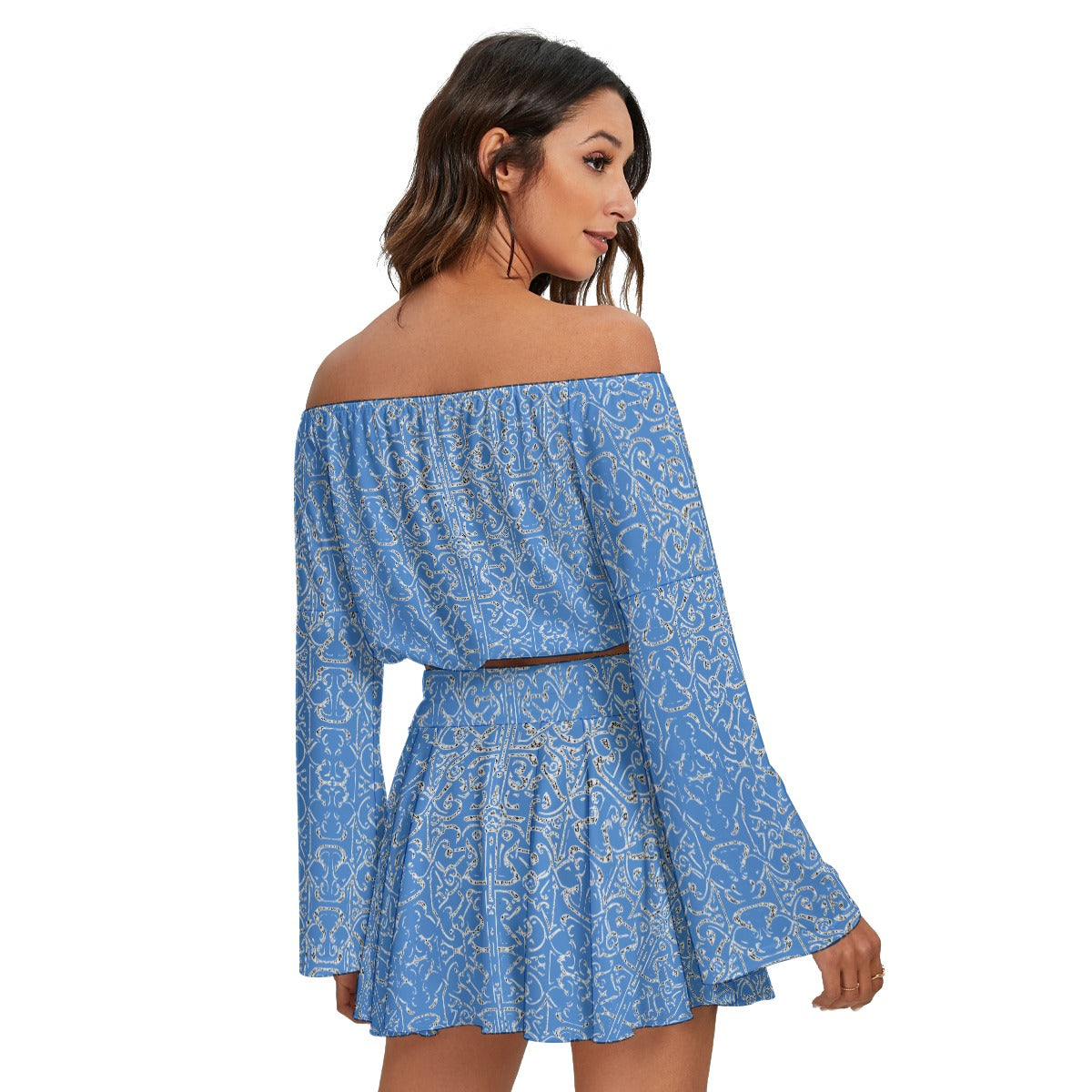 kokorepublic  Women's Off-shoulder Top And Skirt Set