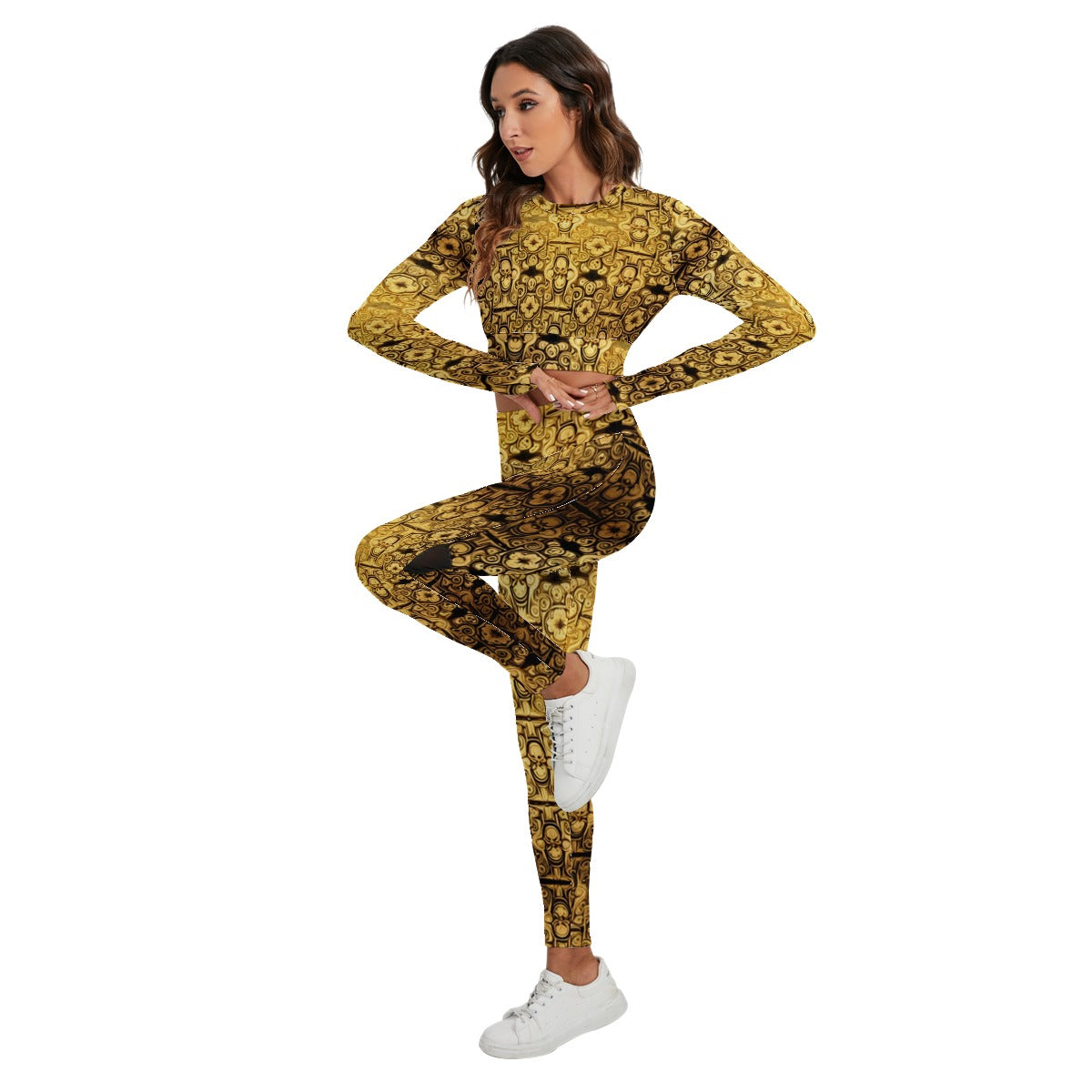 kokorepublic Print Women's Sport Set With Backless Top And Leggings