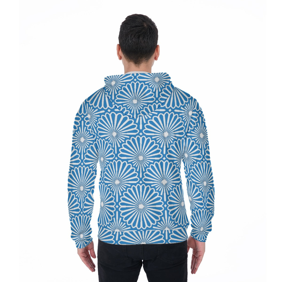kokorepublic Print Men's Heavy Fleece Zip Up Hoodie
