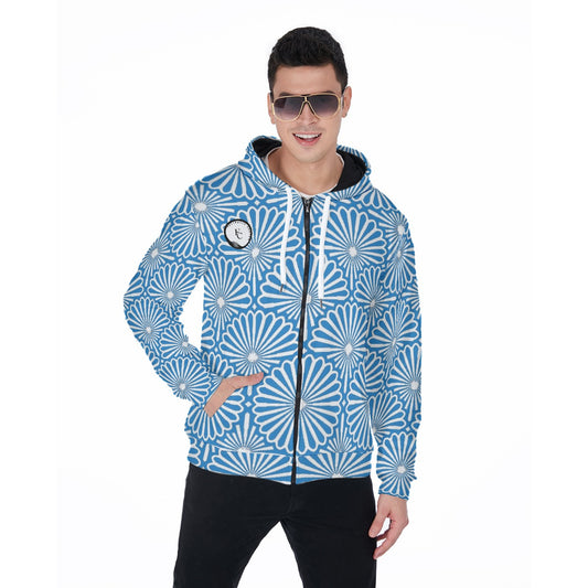 kokorepublic Print Men's Heavy Fleece Zip Up Hoodie