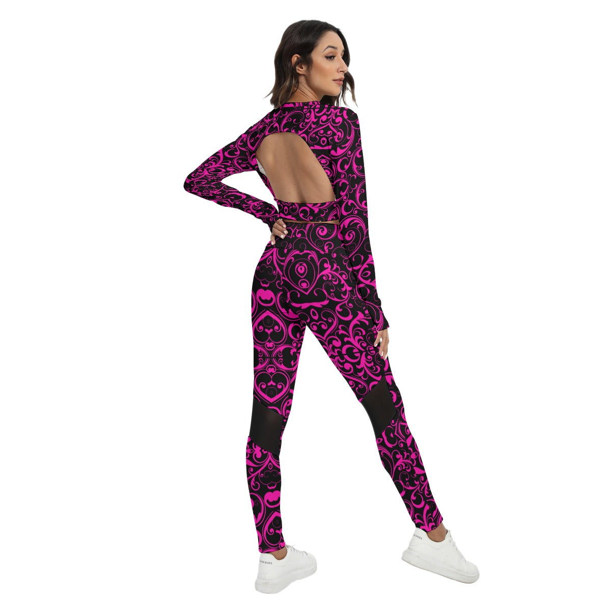 kokorepublic Unisex Bomber Jacket Sport Set With Backless Top And Leggings