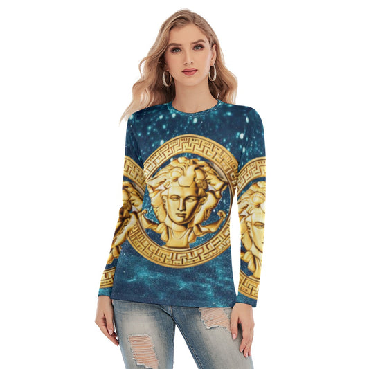 All-Over Print Women's Side Split Long T-shirt