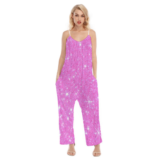 kokorepublic Print Women's V-neck Cami Jumpsuit