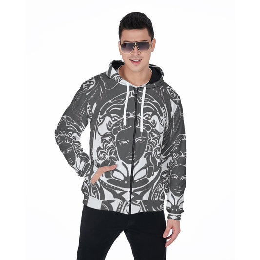 kokorepublic Men's Heavy Fleece Zip Up Hoodie
