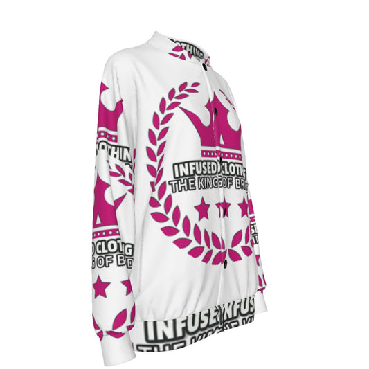 All-Over Print Men's Baseball Jacket With Heavy Fleece