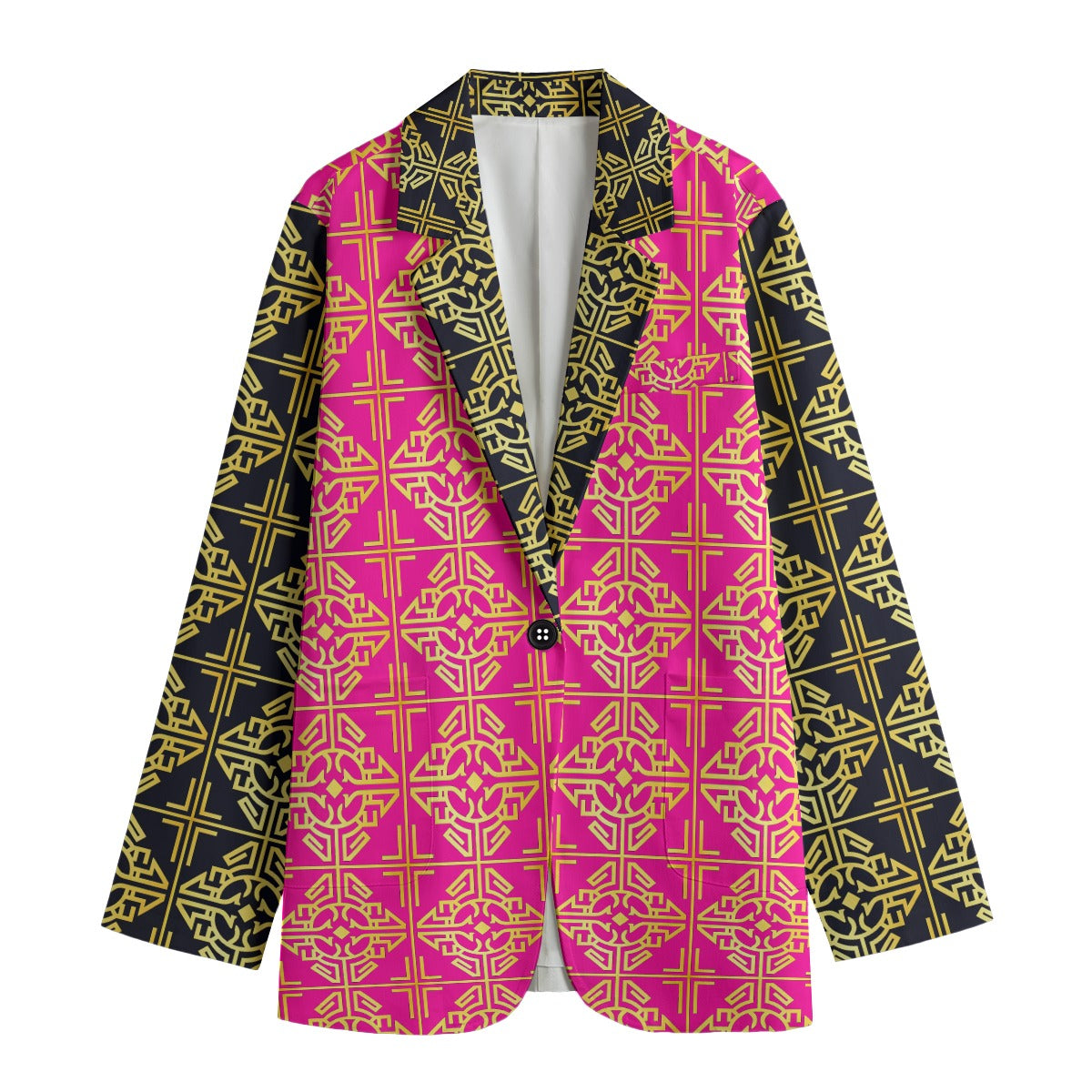 Kokorepublic Print Women's Leisure Blazer | 245GSM Cotton
