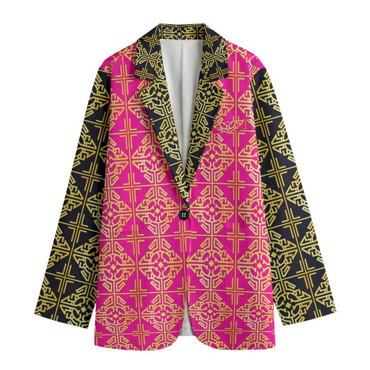 Kokorepublic Print Women's Leisure Blazer | 245GSM Cotton