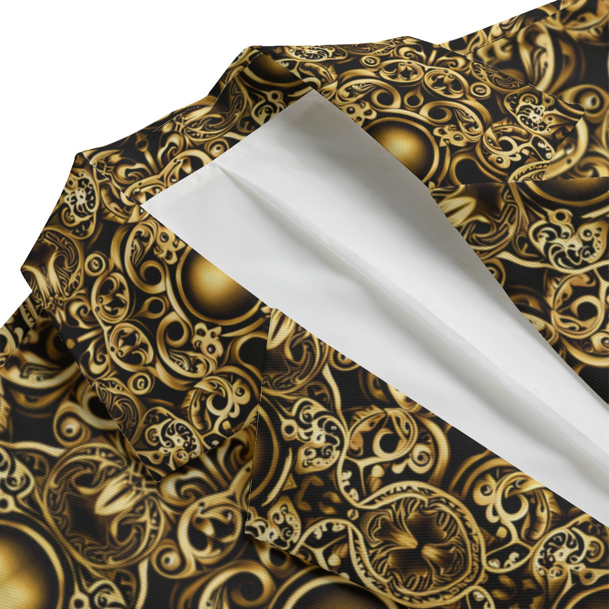 kokorepublic Print Men's Casual Flat Lapel Collar Blazer | 245GSM Cotton