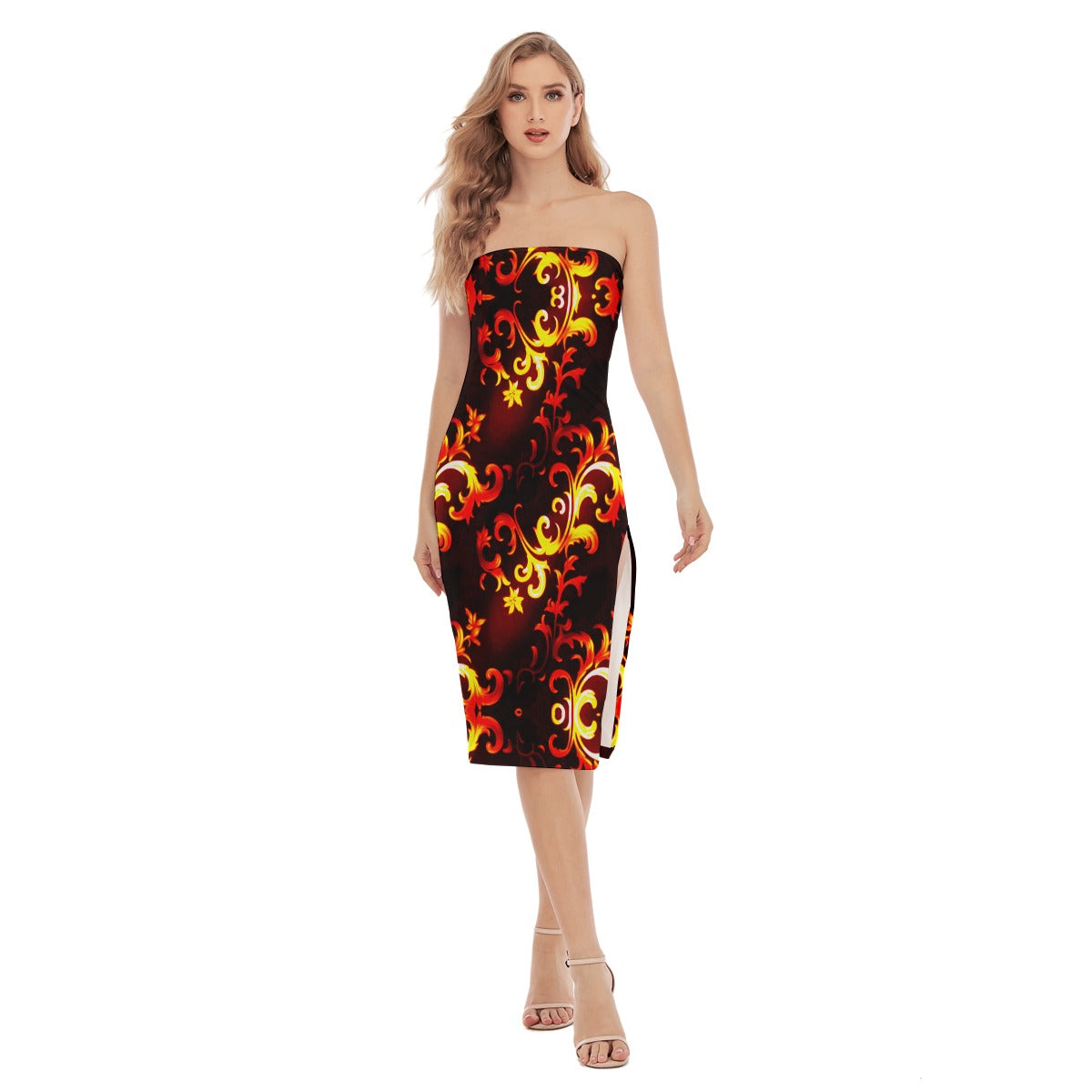 Kokorepublic Women's Side Split Tube Top Dress