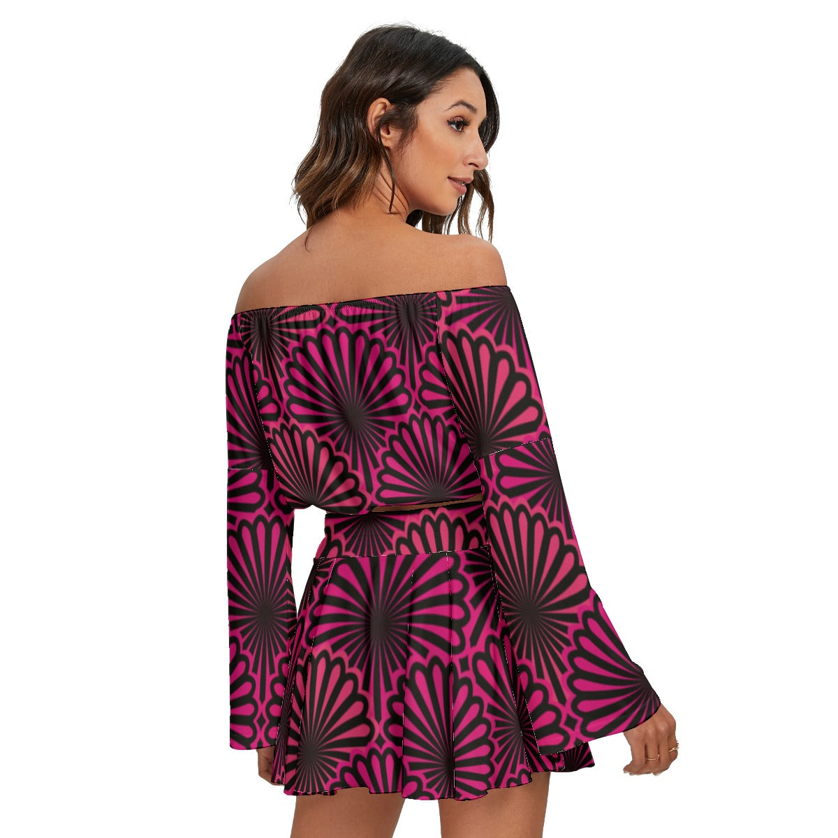 Kokorepublic Women's Off-shoulder Top And Skirt Set