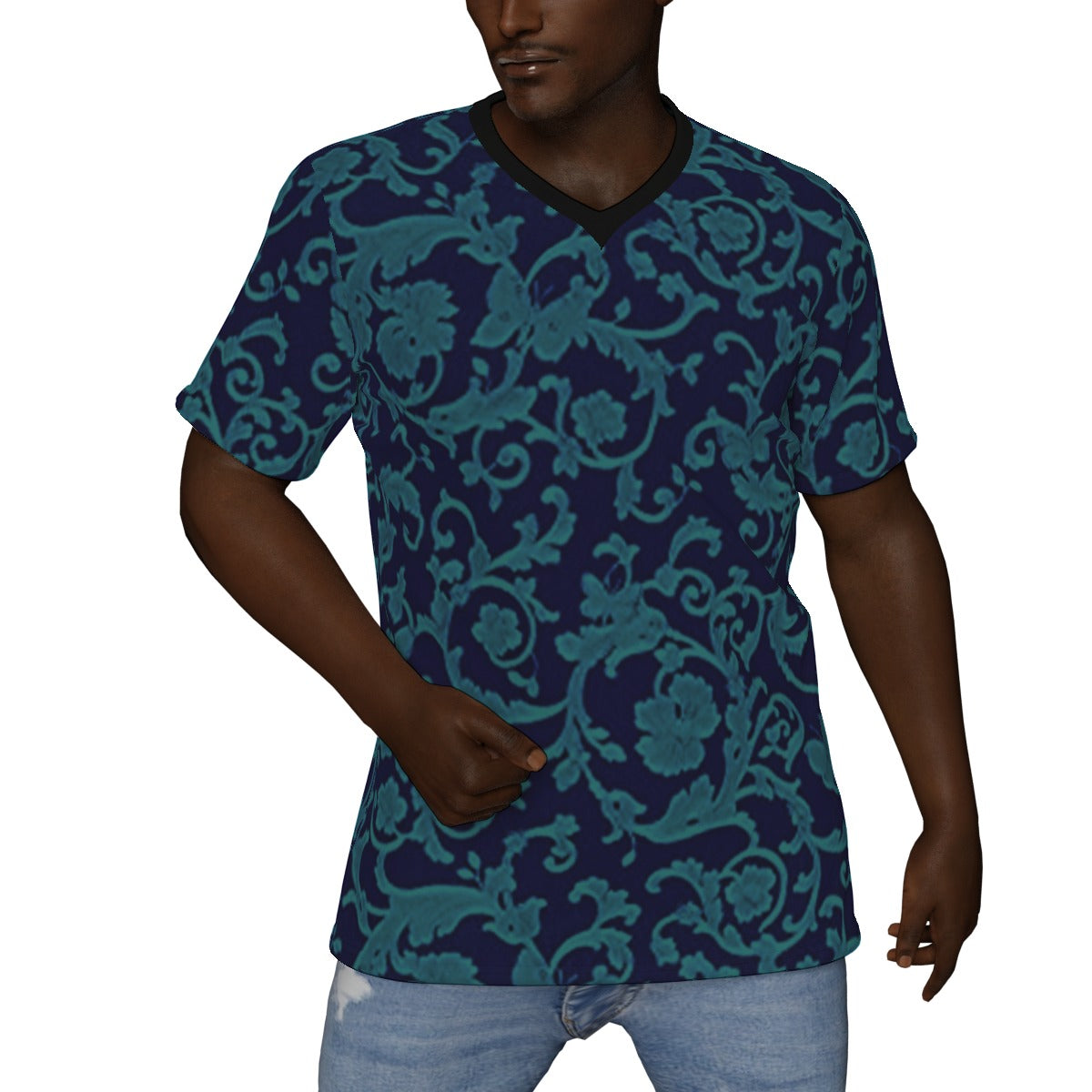 kokorepublic  Print V-Neck T-Shirt