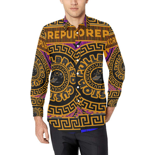Men's All Over Print Long Sleeve Shirt(Model T61)