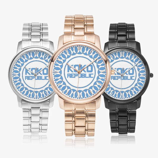 Koko Republic Folding Clasp Type Stainless Steel Quartz Watch (With Indicators)
