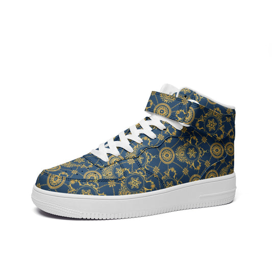 kokorepublic Unisex high Top Leather Sneakers