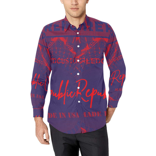 Men's All Over Print Long Sleeve Shirt(Model T61)