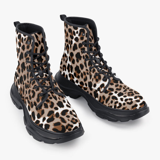 KokoRepublic 321. Casual Leather Chunky Boots