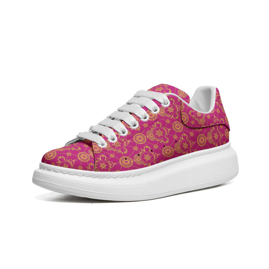 kokorepublic Unisex Non Slip Lace Up Leather Sneakers