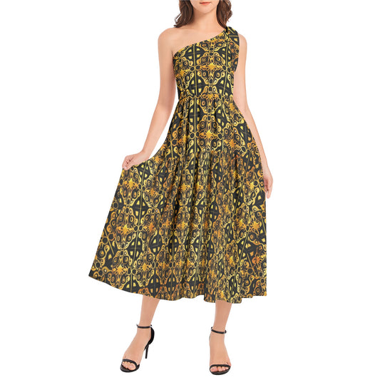 Kokorepublic Hem One Shoulder Midi Dress