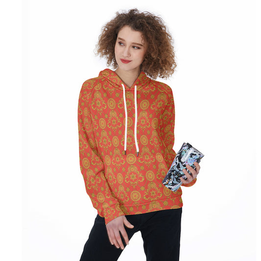 All-Over Print Women's Raglan Pullover Hoodie