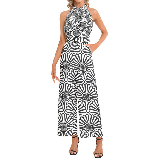 kokorepublic Halter Neck Buckle Belted Jumpsuit