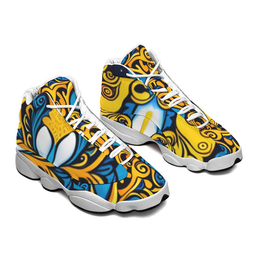 Men's Curved Basketball Shoes With Thick Soles